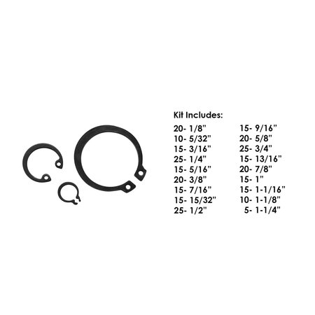 Titan Industrial Supply External Snap Ring Assortment SMPLSR